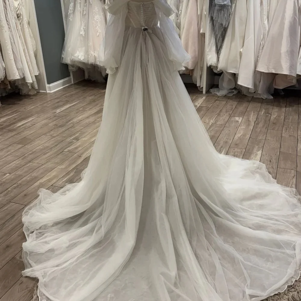 Martina Liana 1497 Sheer Corset A-Line Wedding Dress Size 12 NWOT - Picture 6 of 8